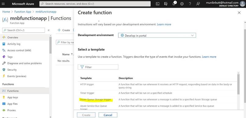 Azure Queues and Serverless Functions